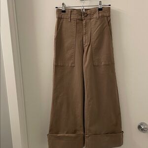 Pistola Maya High Waist Wide Leg Cuffed Jean in Biscuit. Never worn!